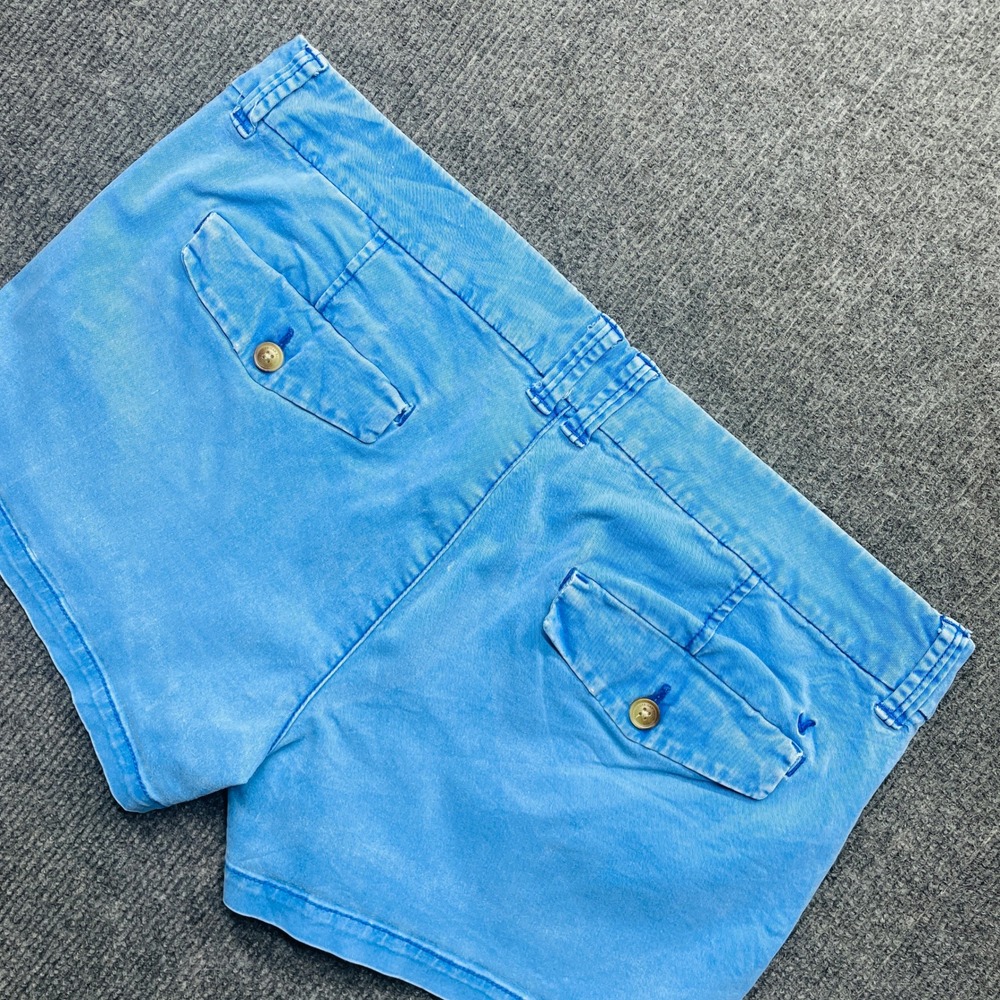 American Eagle Blue Stretch Chino Shorts Size 12 Low Rise Summer Boho Y2K